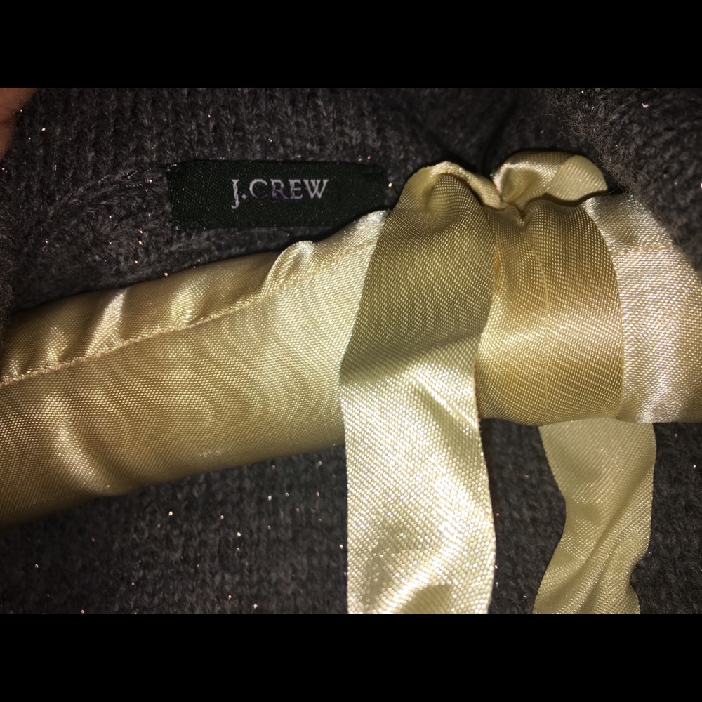 💯% authentic J CREW wool blend gray gold sweater - Picture 5 of 8